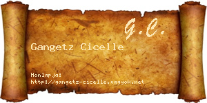 Gangetz Cicelle névjegykártya